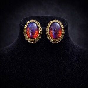 Whiting & Davis Dragon’s Breath Jelly Belly Earrings